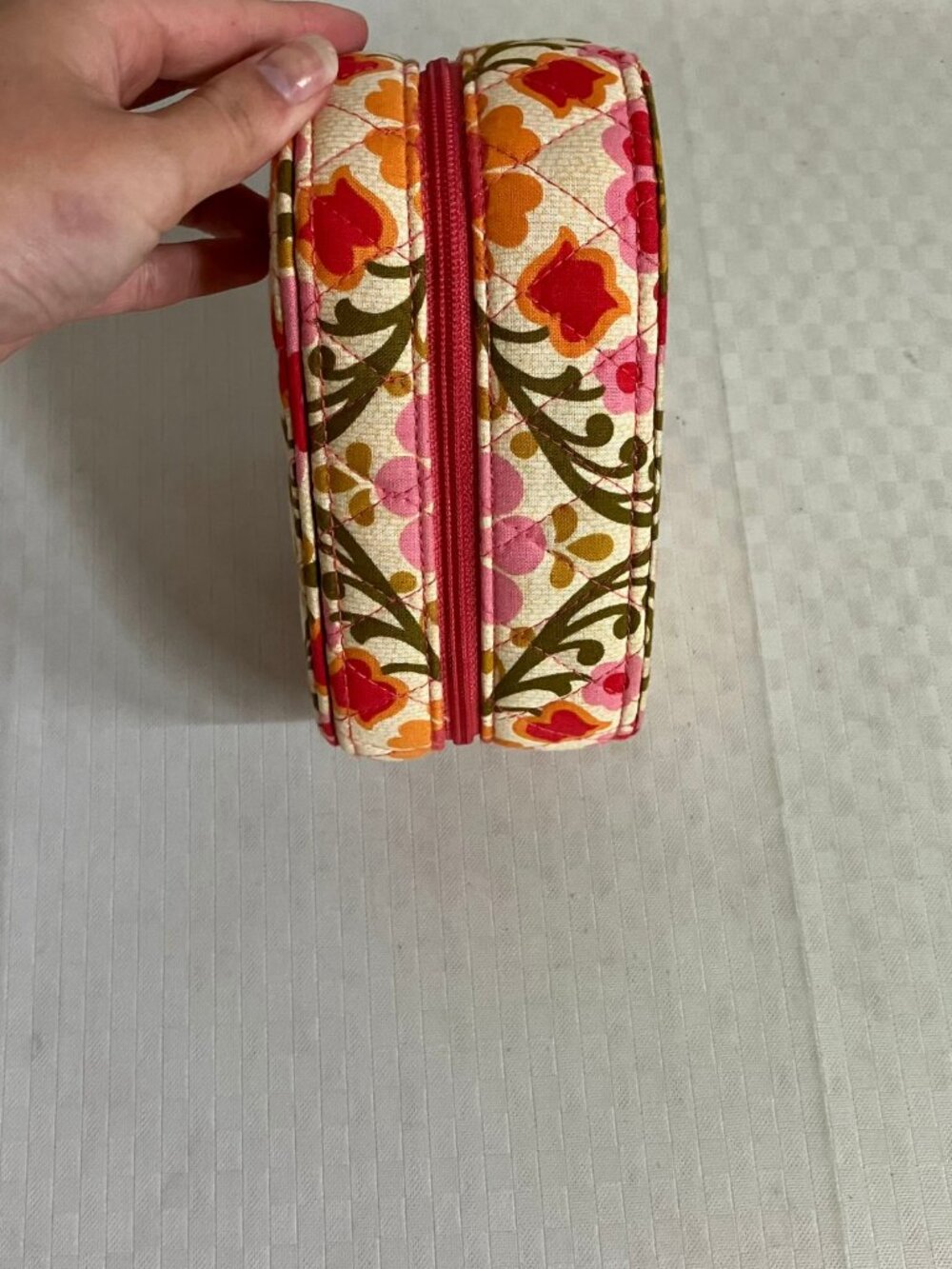 Vera Bradley Jewelry Travel Case Organizer Women's Multicolor Floral Quilted Zip - Picture 7 of 9